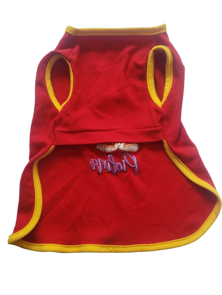 Polera de Algodón Roja con Piolín – Talla 2