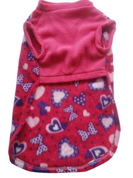 Polera Rosa de Corazones – Talla 3