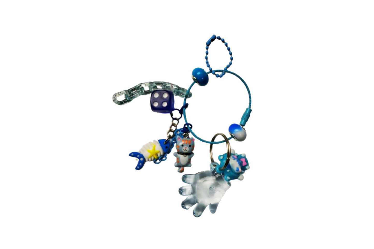 Bag Charm “Manito” Azul – Estilo y Diversión en tu Bolso