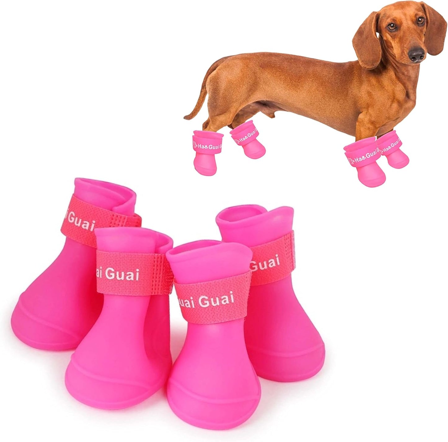 Botas Impermeables de Silicona para Perros – Talla L (4.7 x 5.9 cm)