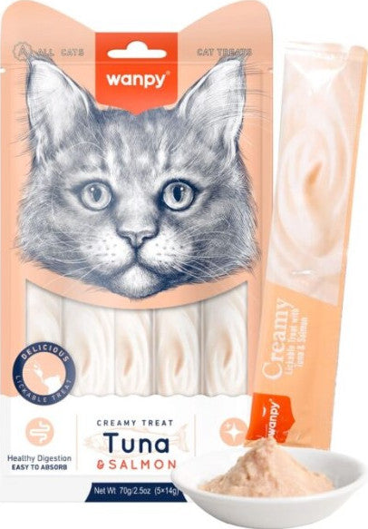 Creamy Lickable Treats Atún y Salmón 70 g.