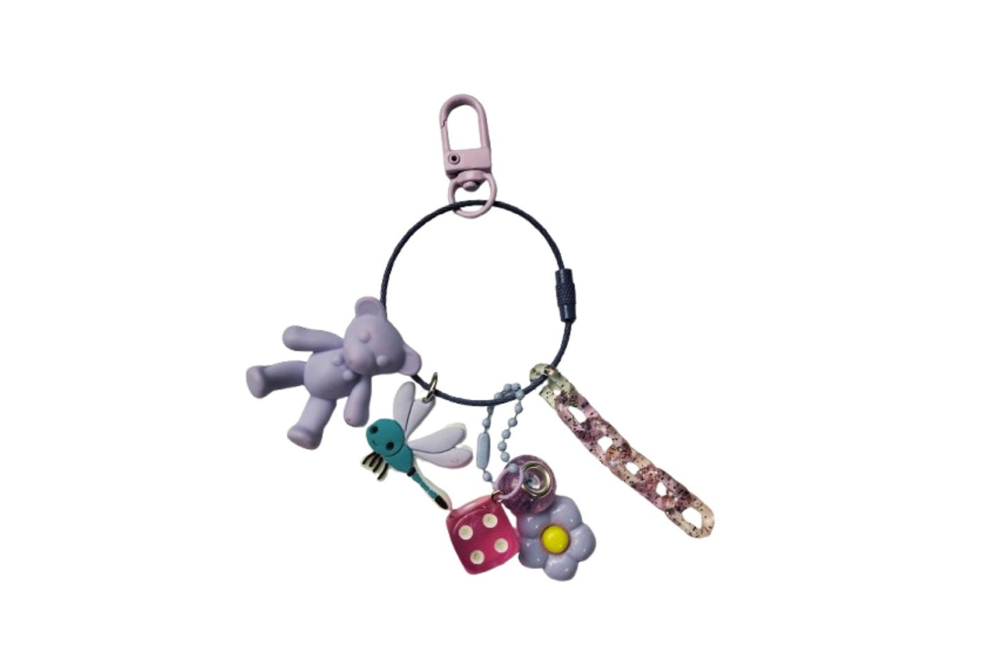 Bag Charm Osito Lila – Dulzura para llevar contigo