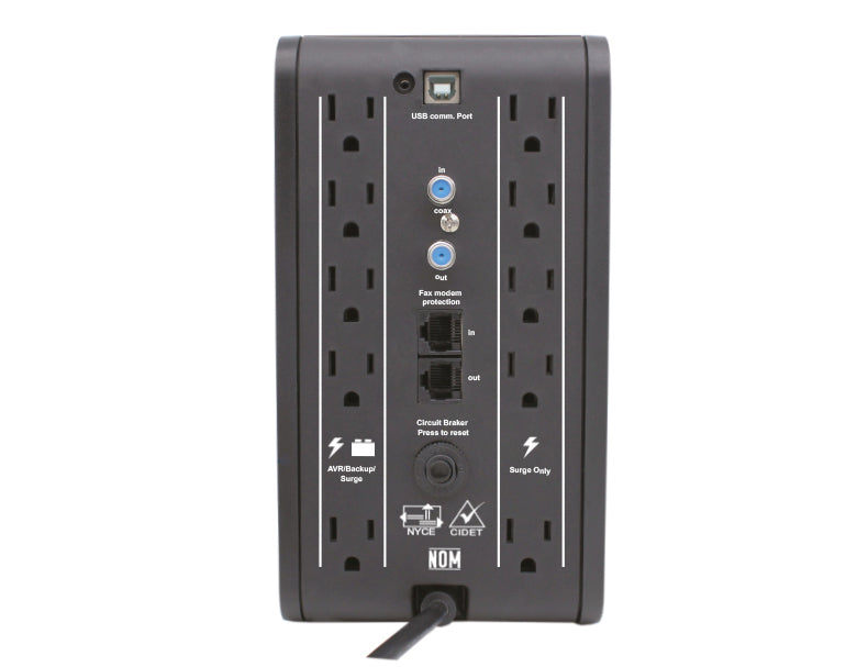 UPS CDP R-SMART 1010i – 1000VA / 500W | Autonomía de 30 Min | Negro/Plata