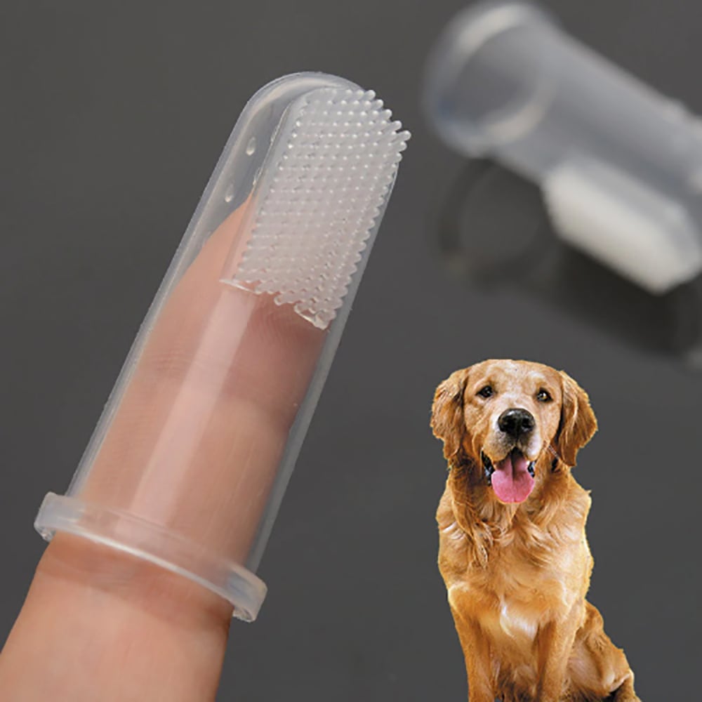 CEPILLO DENTAL PARA MASCOTAS, COLORES SURTIDOS, HECHOS DE SILICONA