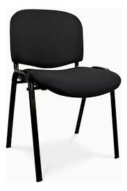 Silla de Visita ISO Tapizada – Color Negro