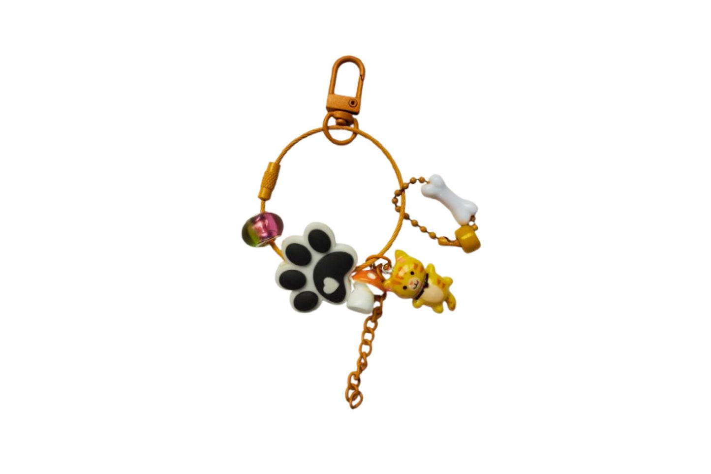 Bag Charm Gatito Naranja – Ternura y Estilo en tu Bolso
