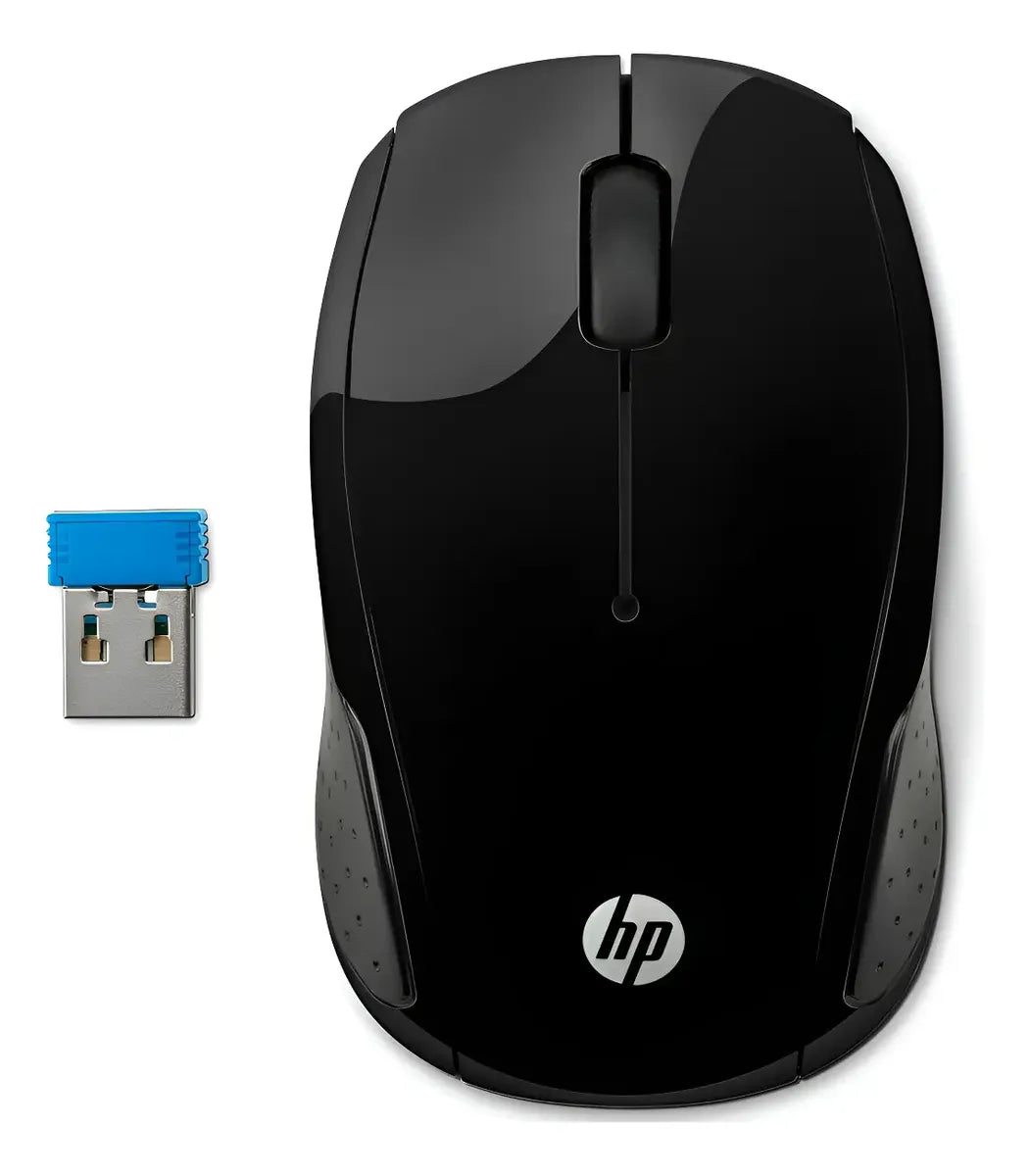 Mouse HP 200 Wireless Óptico 1000 DPI — Negro