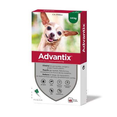 Pipeta Advantix hasta 4 kg (caja x 1 Pipeta)