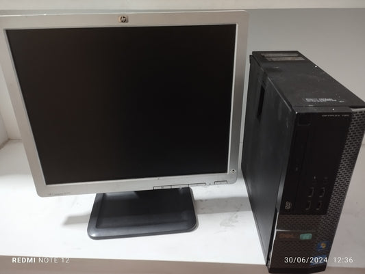 Computadora Dell OptiPlex 780 + Monitor HP 17" + Teclado + Parlantes