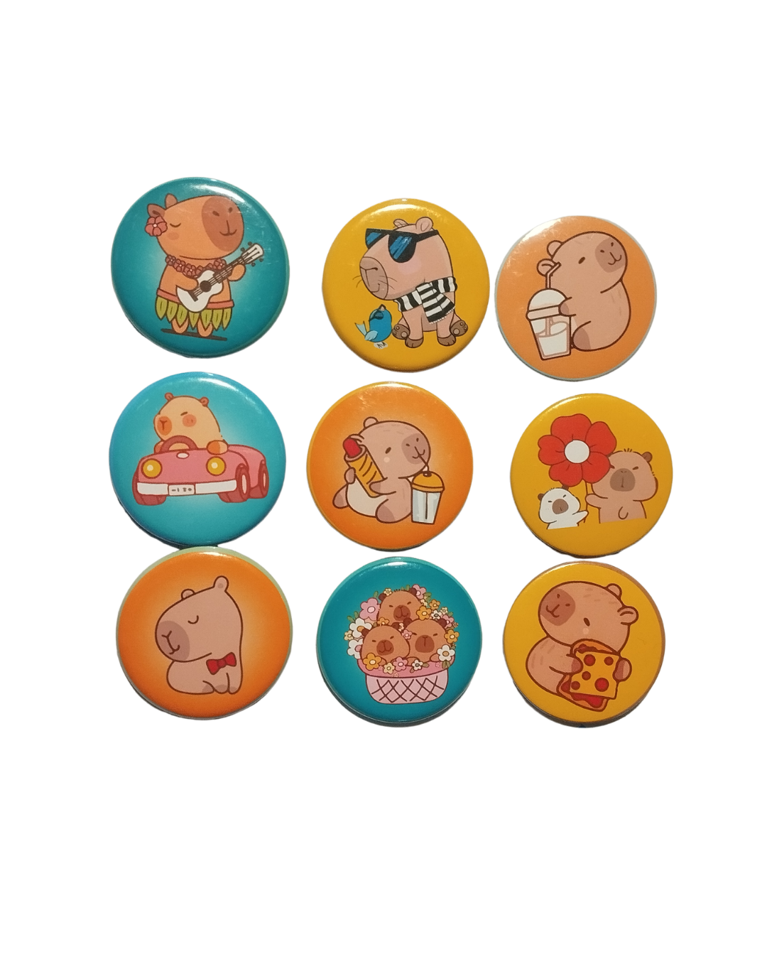 PINES DE CAPIBARA – 9 DISEÑOS